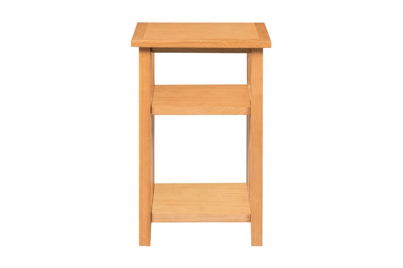 Sidobord med tidningshylla 27x35x55 cm massiv ek - Brun - Möbler - Bord & matgrupper - Avlastningsbord - Brickbord & småbord
