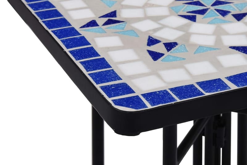 Sidobord mosaik blå och vit keramik - Blå - Lampbord - Brickbord & småbord