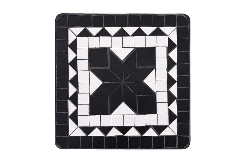 Sidobord mosaik svart och vit keramik - Svart - Utemöbler - Utebord & trädgårdsbord - Cafebord