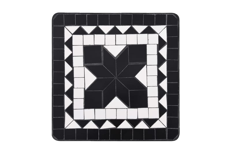 Sidobord mosaik svart och vit keramik - Svart - Lampbord - Brickbord & småbord