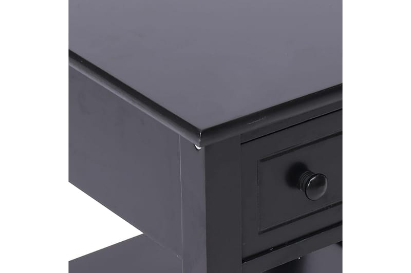 Sidobord svart 40x40x40 cm paulownia - Svart - Lampbord - Brickbord & småbord