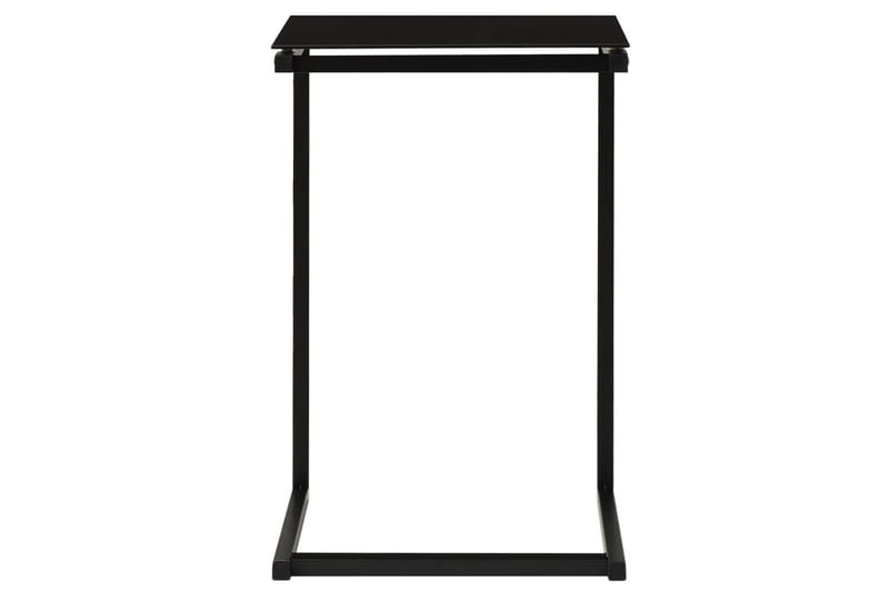Sidobord svart 40x40x60 cm härdat glas - Svart - Möbler - Bord & matgrupper - Avlastningsbord - Brickbord & småbord