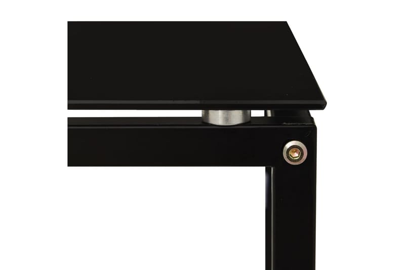 Sidobord svart 40x40x60 cm härdat glas - Svart - Lampbord - Brickbord & småbord