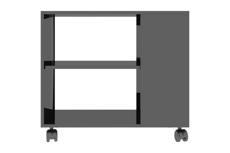 Sidobord svart högglans 70x35x55 cm spånskiva - Svart - Lampbord - Brickbord & småbord