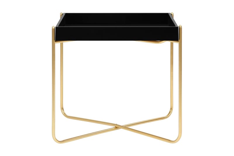 Sidobord svart och guld 38x38x38,5 cm MDF - Svart - Möbler - Bord & matgrupper - Avlastningsbord - Brickbord & småbord