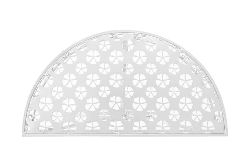 Sidobord vintage stil halvrunt metall 72x36x74 cm silver - Silver - Möbler - Bord & matgrupper - Avlastningsbord - Brickbord & småbord