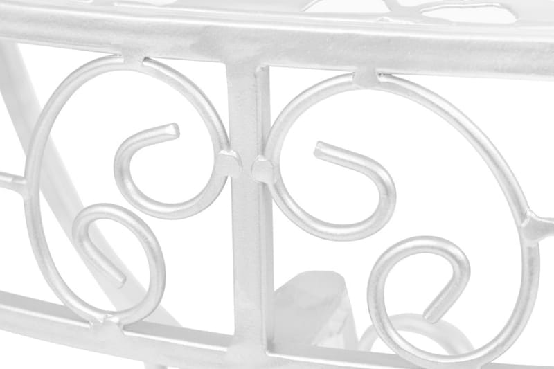 Sidobord vintage stil halvrunt metall 72x36x74 cm silver - Silver - Möbler - Bord & matgrupper - Avlastningsbord - Brickbord & småbord