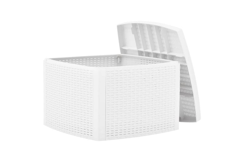 Sidobord vit 54x54x36,5 cm plast - Vit - Möbler - Bord & matgrupper - Avlastningsbord - Brickbord & småbord