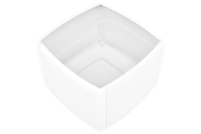 Sidobord vit 54x54x36,5 cm plast - Vit - Lampbord - Brickbord & småbord