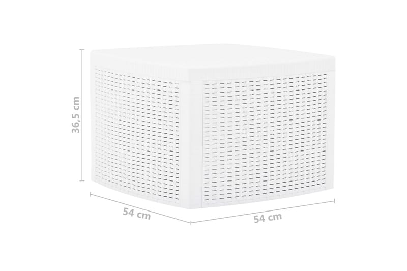 Sidobord vit 54x54x36,5 cm plast - Vit - Möbler - Bord & matgrupper - Avlastningsbord - Brickbord & småbord
