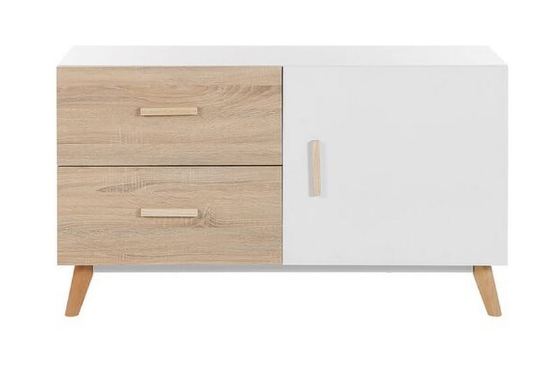Skänk vit/ljust trä FILI - Trä/natur - Lampbord - Brickbord & småbord