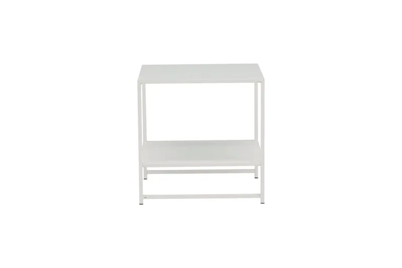 Staal Sidobord med Hylla - Vit - Möbler - Bord & matgrupper - Avlastningsbord - Brickbord & småbord