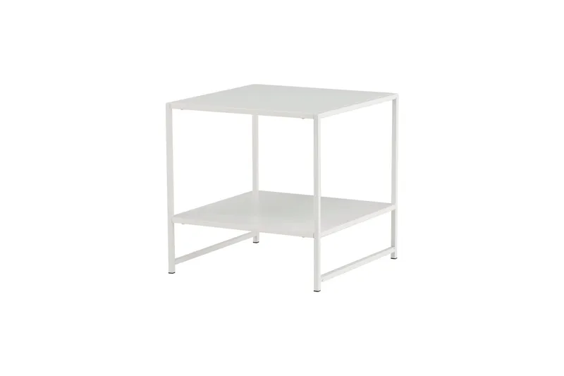 Staal Sidobord med Hylla - Vit - Möbler - Bord & matgrupper - Avlastningsbord - Brickbord & småbord