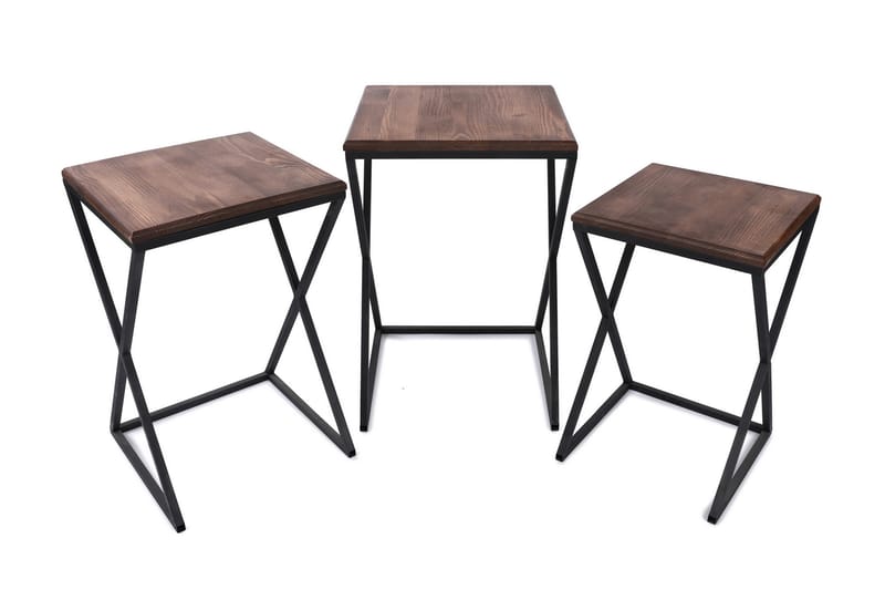 Tutana Brickbord 40 cm - Mörkbrun/Svart - Möbler - Bord & matgrupper - Avlastningsbord - Brickbord & småbord