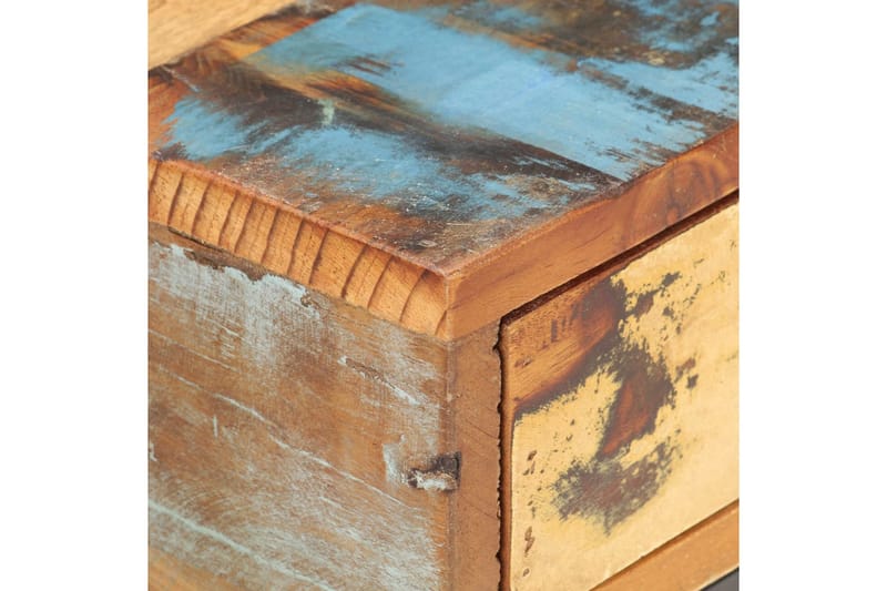 U-format sidobord 45x30x61 cm massivt återvunnet trä - Flerfärgad - Lampbord - Brickbord & småbord