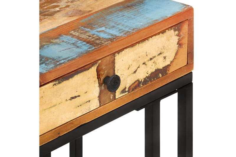 U-format sidobord 45x30x61 cm massivt återvunnet trä - Flerfärgad - Möbler - Bord & matgrupper - Avlastningsbord - Brickbord & småbord