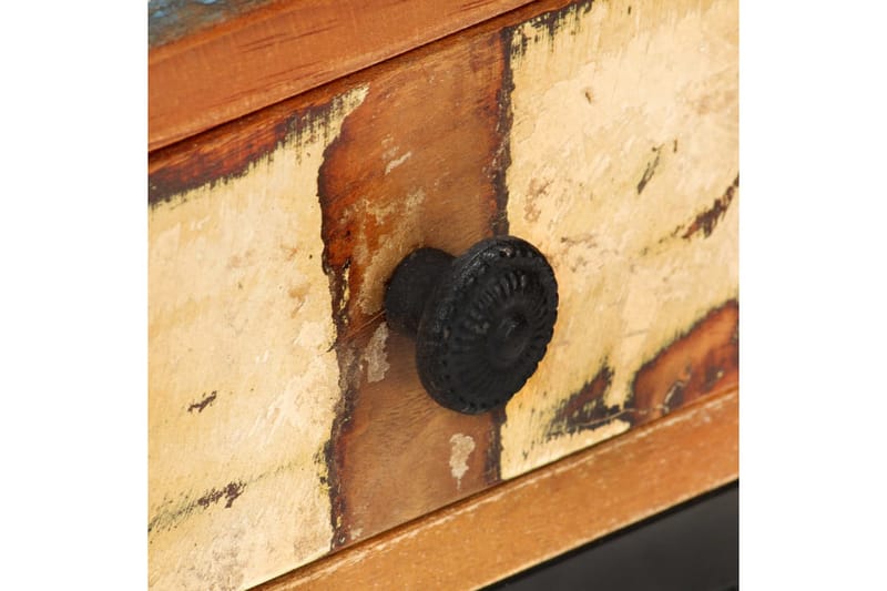 U-format sidobord 45x30x61 cm massivt återvunnet trä - Flerfärgad - Lampbord - Brickbord & småbord