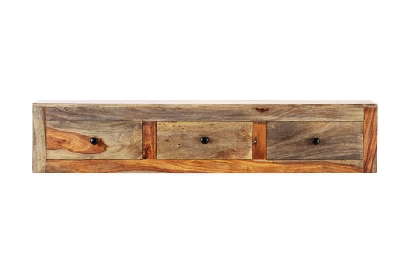Väggmonterat avlastningsbord 100x25x20 cm massivt sheshamträ - Brun - Möbler - Bord & matgrupper - Avlastningsbord - Brickbord & småbord