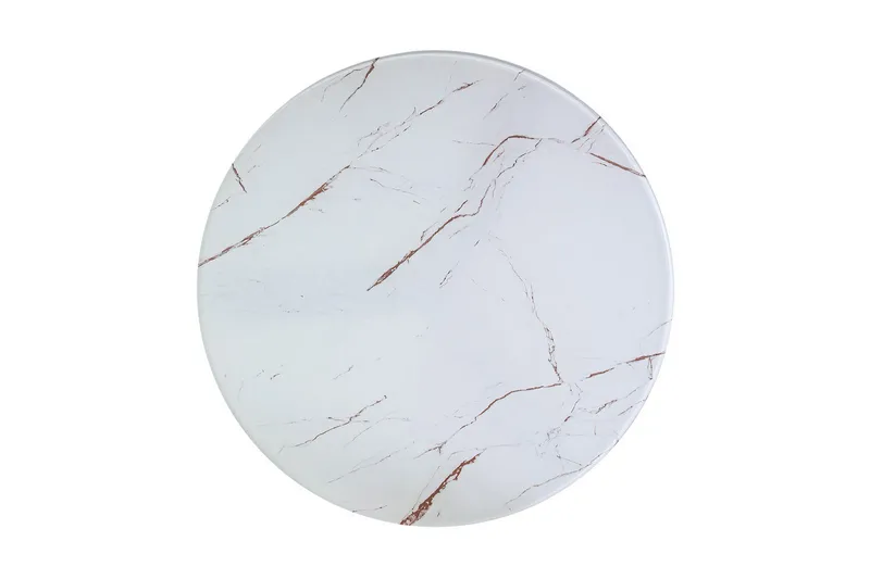 Vagaia Sidobord 45 cm Runt - Glas/Vit/Svart - Möbler - Bord & matgrupper - Avlastningsbord - Brickbord & småbord