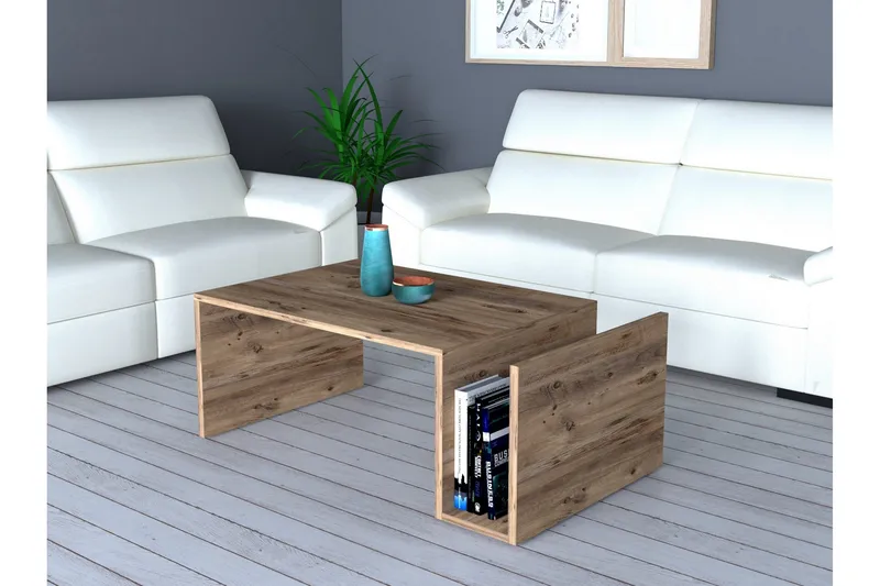 Vimenil Brickbord 87 cm - Brun - Möbler - Bord & matgrupper - Avlastningsbord - Brickbord & småbord