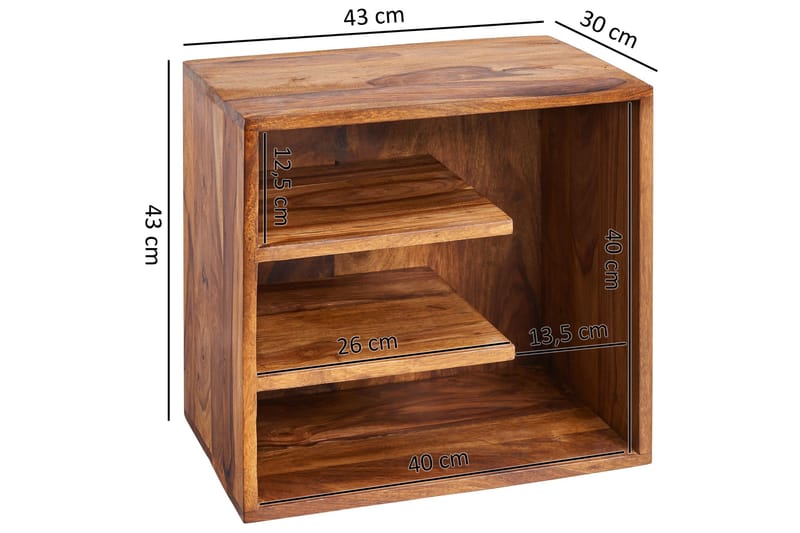 Wetzel Sidobord 43 cm - Trä/natur - Möbler - Bord & matgrupper - Avlastningsbord - Brickbord & småbord