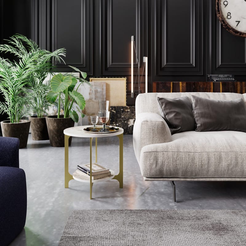 Yalbi Sidobord - Guld - Möbler - Bord & matgrupper - Avlastningsbord - Brickbord & småbord