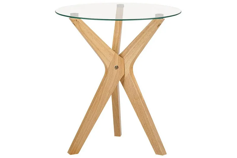 Brion Sidobord 45 cm, Transparent/Ljust trä