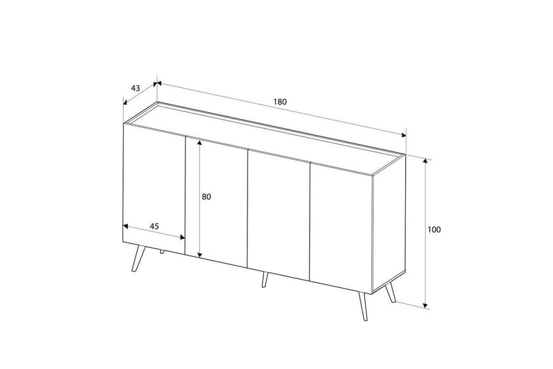 Bulskoll Konsollbord 180 cm - Mediumfärgat trä - Möbler - Bord & matgrupper - Avlastningsbord - Hallbord