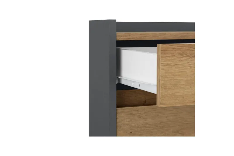 Byrå Kosmo Antracit/Ek, 4 lådor - Antracit/Ek, 4 lådor - Möbler - Bord & matgrupper - Avlastningsbord - Hallbord