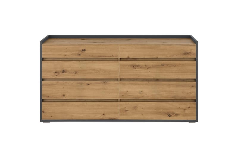 Byrå Kosmo Antracit/Ek, 8 lådor - Antracit/Ek, 8 lådor - Möbler - Bord & matgrupper - Avlastningsbord - Hallbord