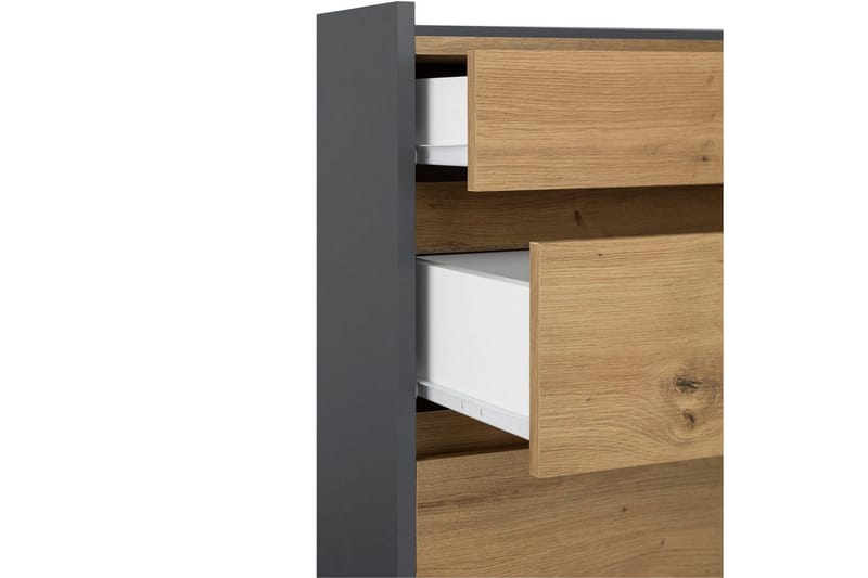 Byrå Kosmo Antracit/Ek, 8 lådor - Antracit/Ek, 8 lådor - Möbler - Bord & matgrupper - Avlastningsbord - Hallbord
