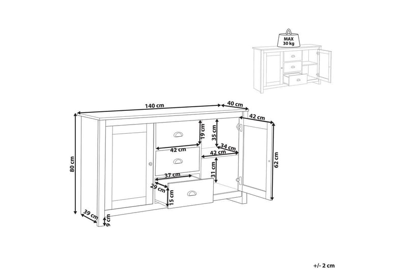 Byrå Lansin - Förvaring - Förvaringsmöbler - Sideboard & skänk