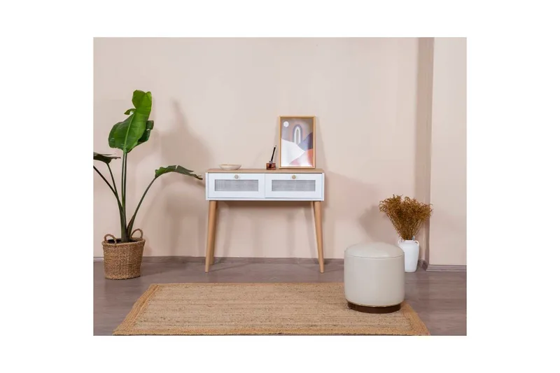 Byrå Mjudi Vit / Ek - Vit/Ljusfärgat trä - Möbler - Bord & matgrupper - Avlastningsbord - Hallbord