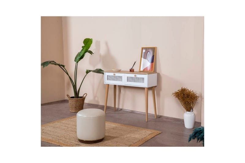 Byrå Mjudi Vit / Ek - Vit/Ljusfärgat trä - Möbler - Bord & matgrupper - Avlastningsbord - Hallbord