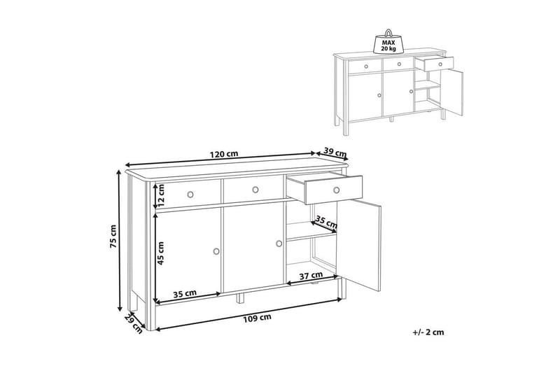 Byrå Olate - Möbler - Bord & matgrupper - Avlastningsbord - Lampbord
