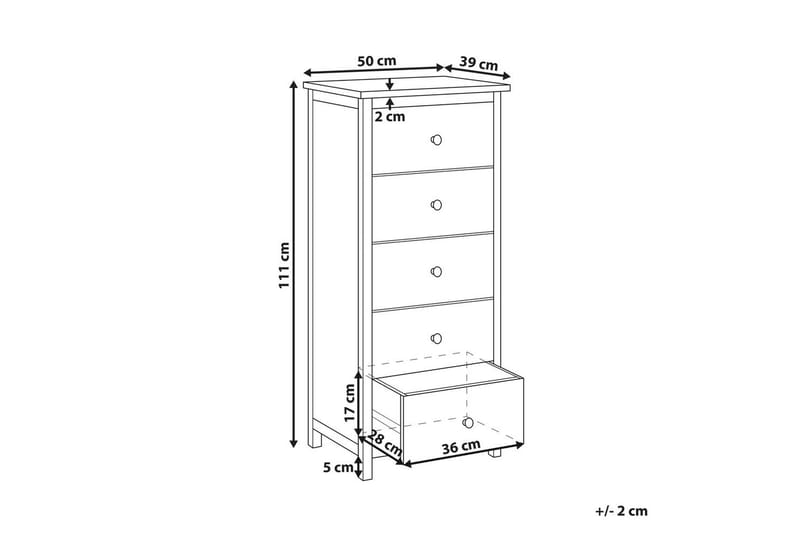Byrå Salton 50x39x111 cm - 50x39x111 cm - Möbler - Bord & matgrupper - Avlastningsbord - Hallbord