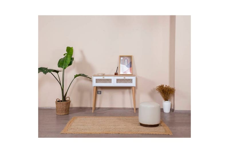 Byrå Velin Vit / Ek - Mediumfärgat trä/Vit - Möbler - Bord & matgrupper - Avlastningsbord - Hallbord