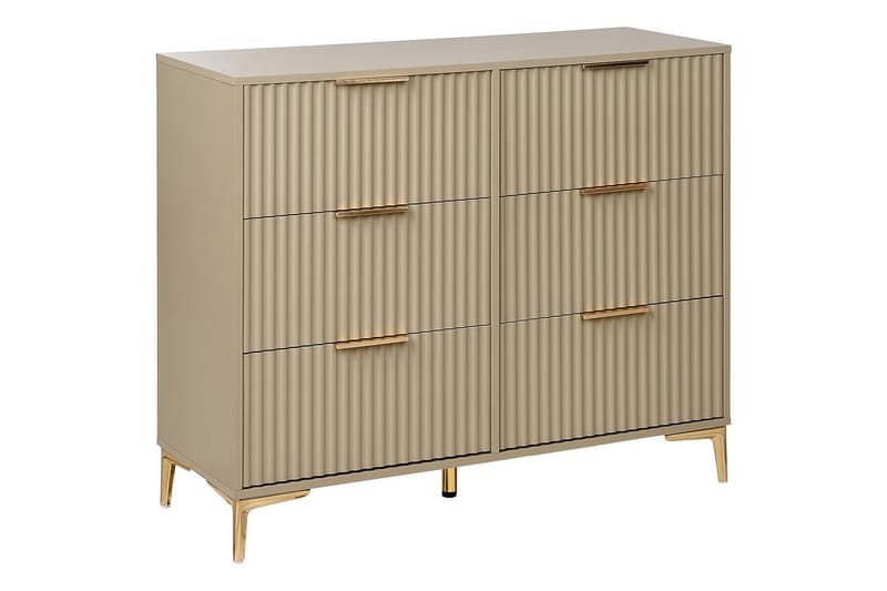 Byrå Walcott Beige, guld - Beige, guld - Möbler - Bord & matgrupper - Avlastningsbord - Hallbord
