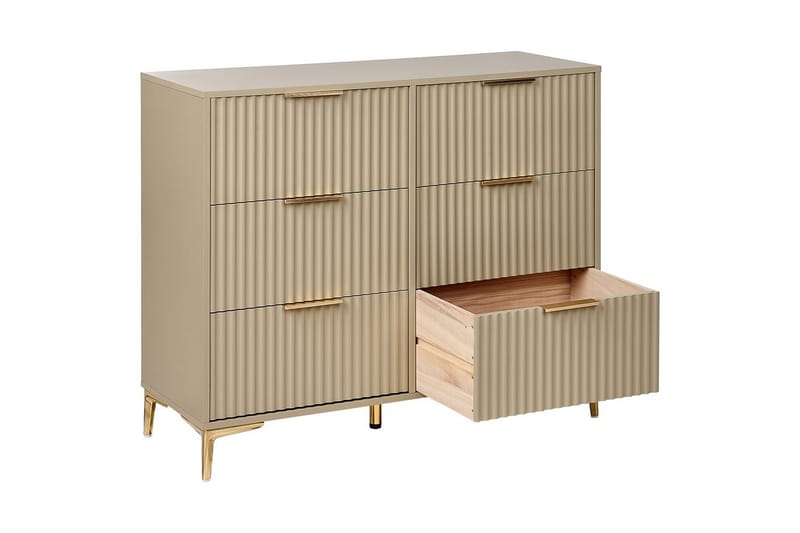 Byrå Walcott Beige, guld - Beige, guld - Möbler - Bord & matgrupper - Avlastningsbord - Hallbord
