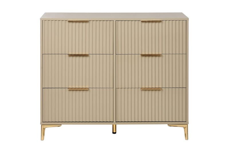 Byrå Walcott Beige, guld - Beige, guld - Möbler - Bord & matgrupper - Avlastningsbord - Hallbord