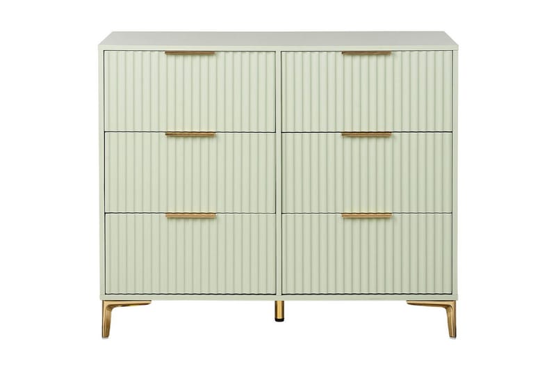 Byrå Walcott Grön, guld - Grön, guld - Förvaring - Förvaringsmöbler - Byrå