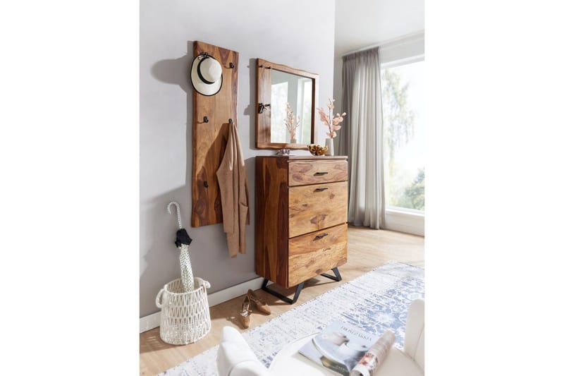 Byrå Wohnling Massivt trä med 5 lådor träd kant lantligt hus - Förvaring - Förvaringsmöbler - Byrå - Hallbyrå