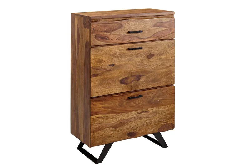 Byrå Wohnling Massivt trä med 5 lådor träd kant lantligt hus, undefined