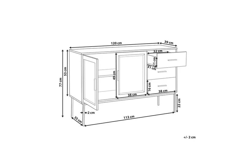 Byrå Pasco - Möbler - Bord & matgrupper - Avlastningsbord - Lampbord