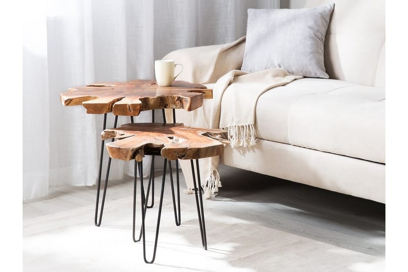 Camrose Sidobord 2 St 60|60 cm - Brun - Möbler - Bord & matgrupper - Avlastningsbord