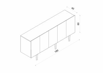 Capella Konsolbord 180x60x40 cm - Vit - Möbler - Bord & matgrupper - Avlastningsbord - Hallbord