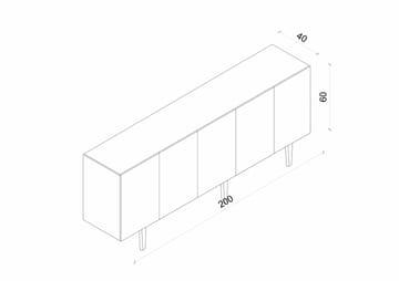 Capella Konsolbord 200x60x40 cm - Svart - Möbler - Bord & matgrupper - Avlastningsbord - Hallbord