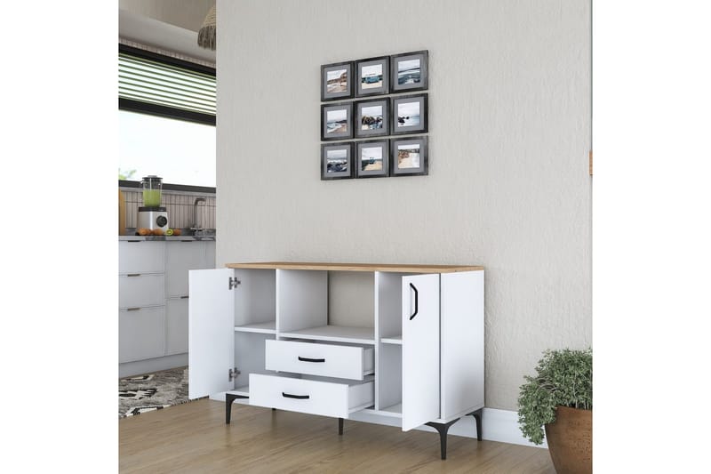 Cerreta Konsollbord 120 cm - Mediumfärgat trä/Vit - Möbler - Bord & matgrupper - Avlastningsbord - Hallbord