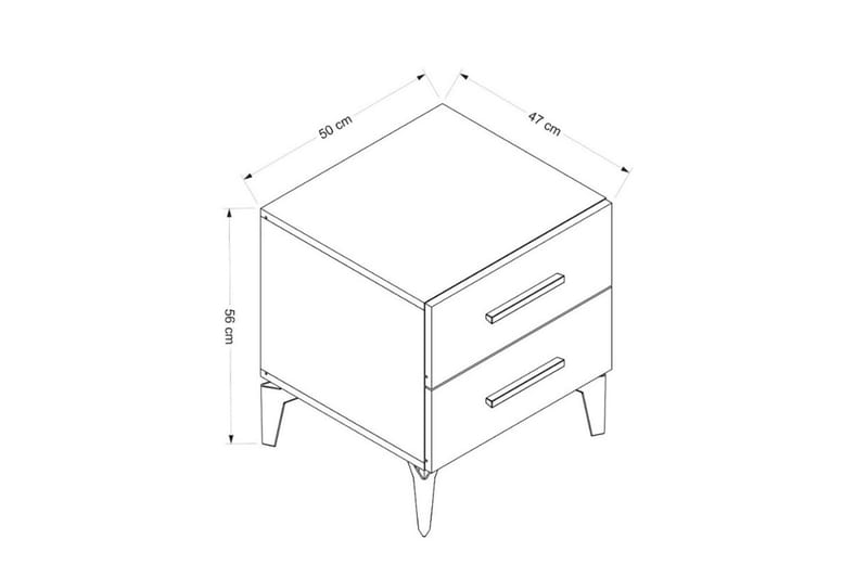Ceylor Sängbord 50 cm - Vit - Möbler - Bord & matgrupper - Avlastningsbord - Sängbord & nattduksbord