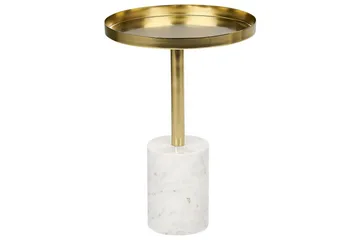 Charis Sidobord 36 cm - Guld/Vit - Möbler - Bord & matgrupper - Avlastningsbord - Lampbord